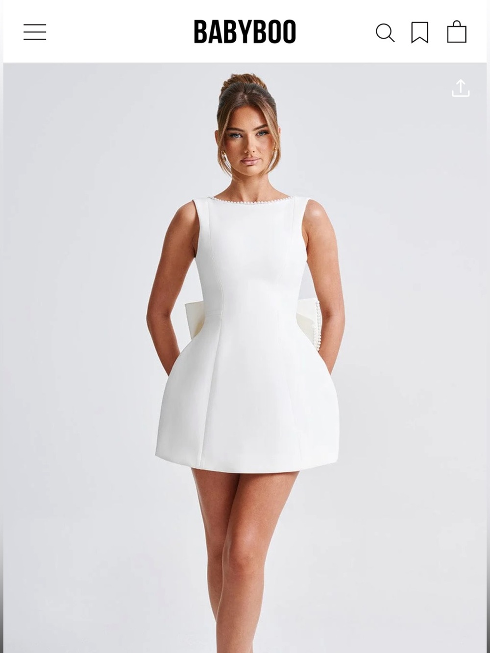 Baby Boo- Carrie mini dress ivory